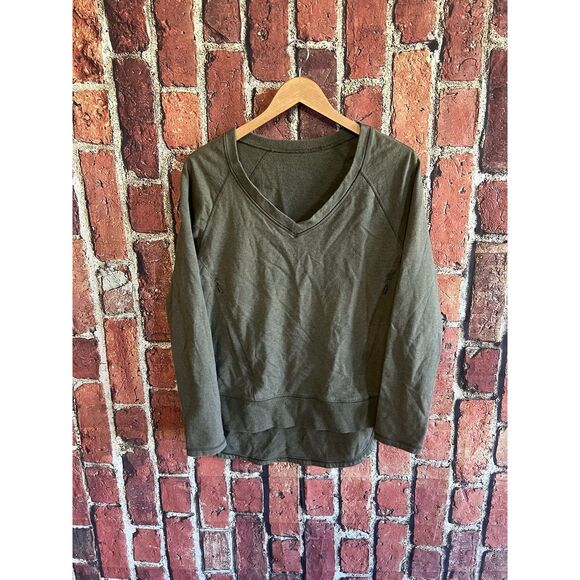 LULULEMON Womens Green Size 6 After Asana Pullover Sweatshirt - Picture 1 of 3
